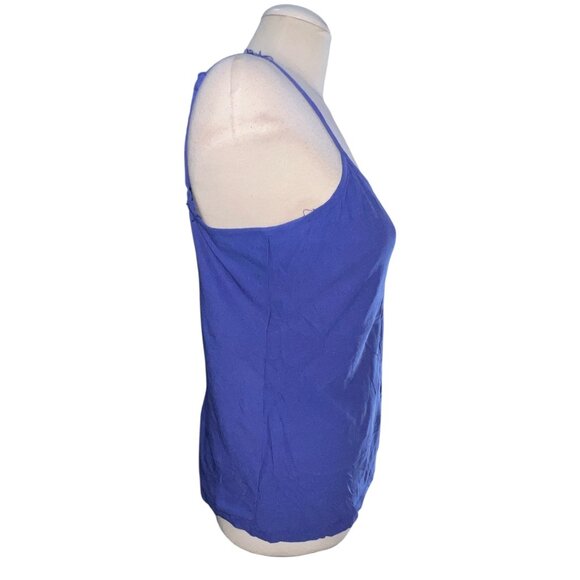Adjustable Strap Cami Tank Top Sz Medium Blue Spaghetti Straps Lightweight & Str - Picture 7 of 7